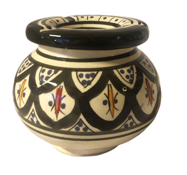 Moroccan ashtray handmade from earthenware