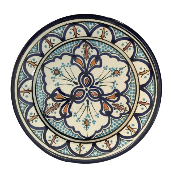 Plat en faïence bleu/blanc Ø 26