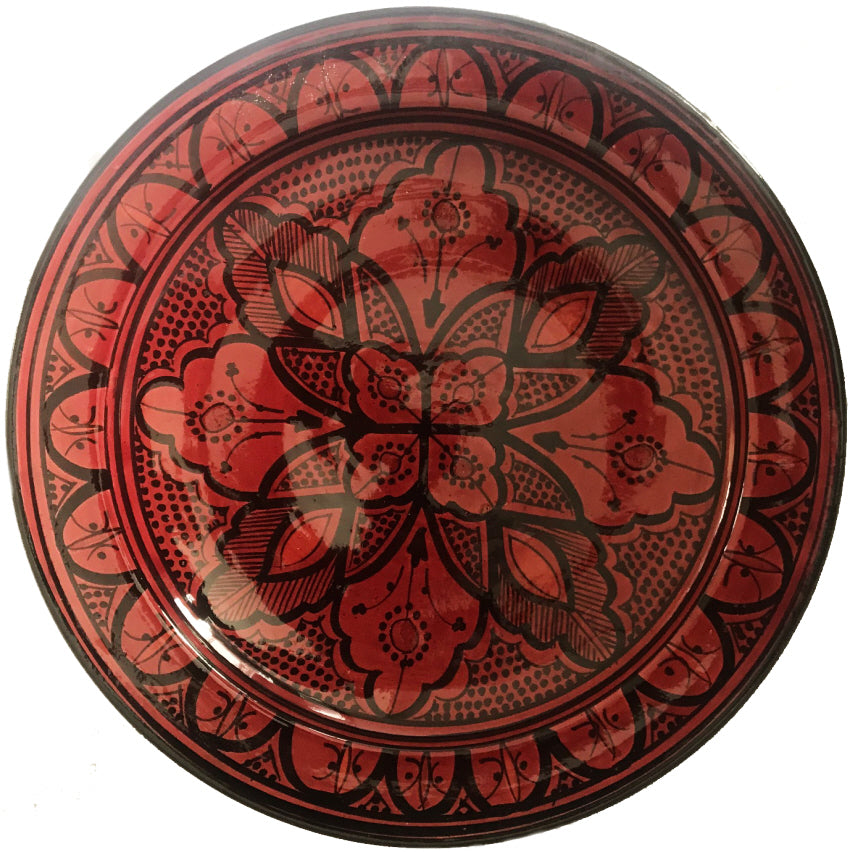 Moroccan Bowl Handmade dark red 35 cm