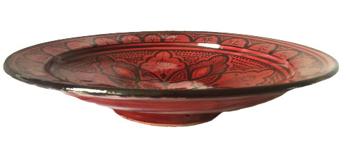 Moroccan Bowl Handmade dark red 35 cm