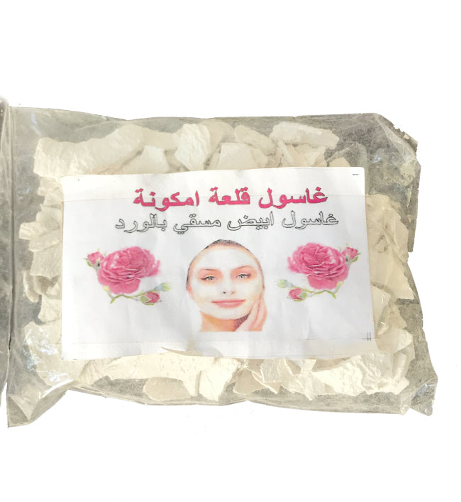 Ghassoul blanc à l'eau de rose