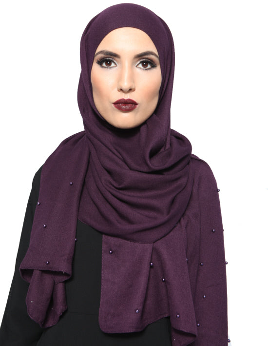 Écharpe pashmina perle sans franges