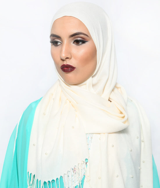 Pashmina pearl scarf
