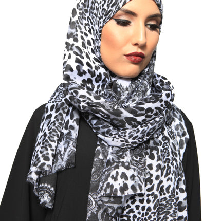 Sjaal print grey