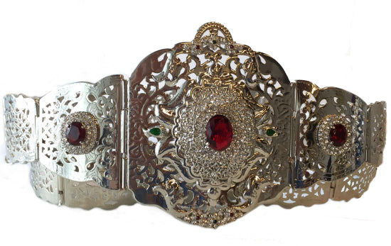 Ceinture Argentée Ornée de Strass