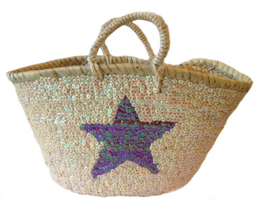 Panier étoile avec paillettes