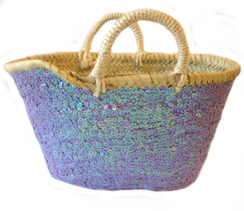 Panier à sequins violet