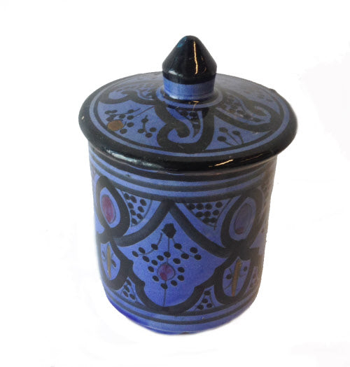 Blue herb pot