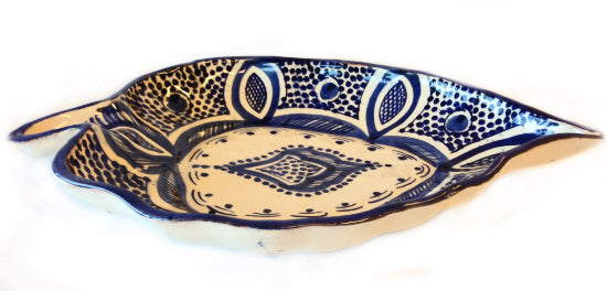 Feuille bord bleu