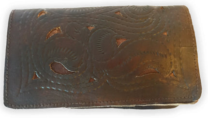 Dunkelbraune Clutch aus 100% Leder M