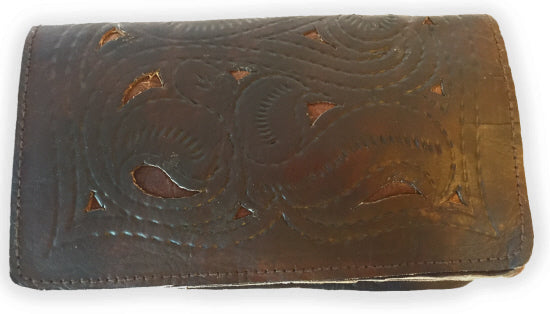 Dark Brown Clutch in 100% leather M
