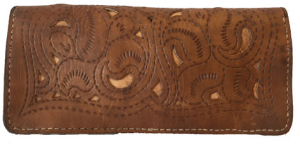 Braune Clutch aus 100 % Leder