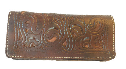 Dunkelbraune Clutch aus 100 % Leder