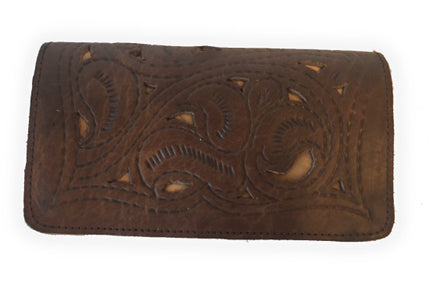 Braune Clutch aus 100 % Leder M