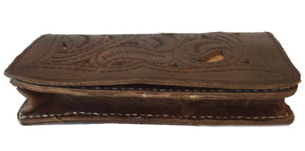 Braune Clutch aus 100 % Leder M