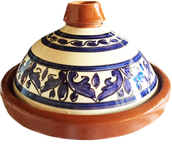 Tajine Kach Ø 30 cm bleu/blanc