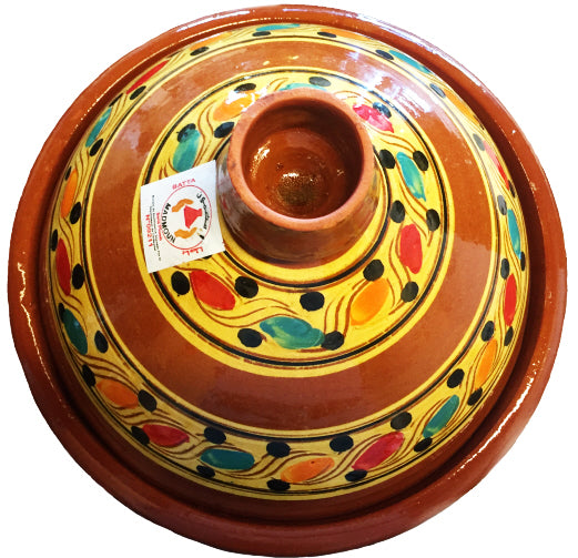 Slaoui tajine Ø 30 cm – handgemaakte Marokkaanse kooktajine van aardewerk – foto 2