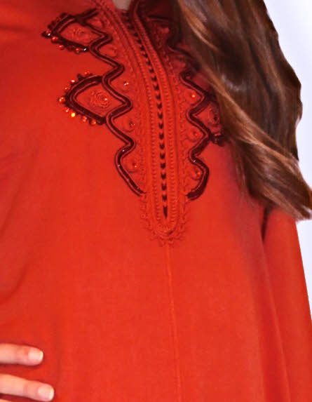 Djellaba Orange Foncé