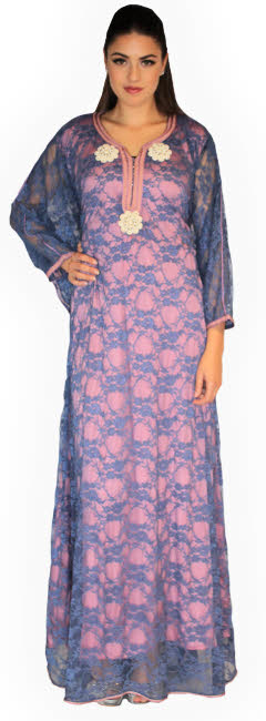 Blue Faracha Abaya Reda