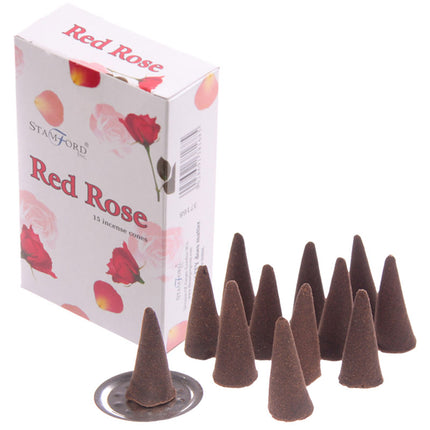 Rote Rose Räucherkerzen