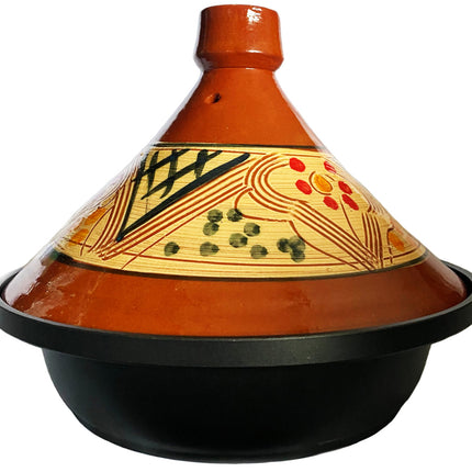 Aardewerk en gegoten aluminium tajine, ook geschikt voor inductie