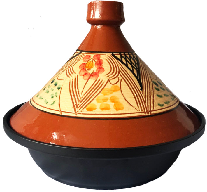 Earthenware and cast aluminium tagine, also suitable for induction