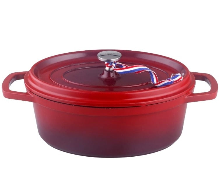 Oval casserole – Cocotte Ø 26 cm Round Red Flamed