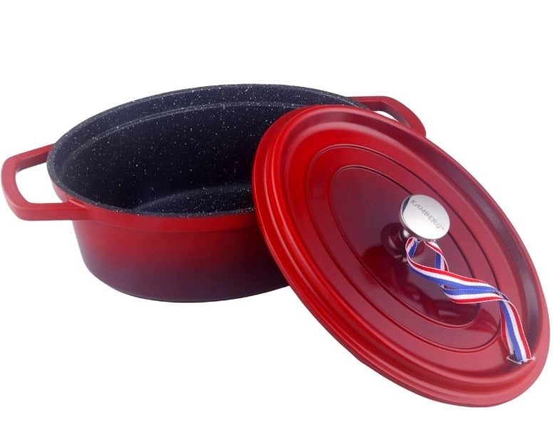 Oval casserole – Cocotte Ø 26 cm Round Red Flamed