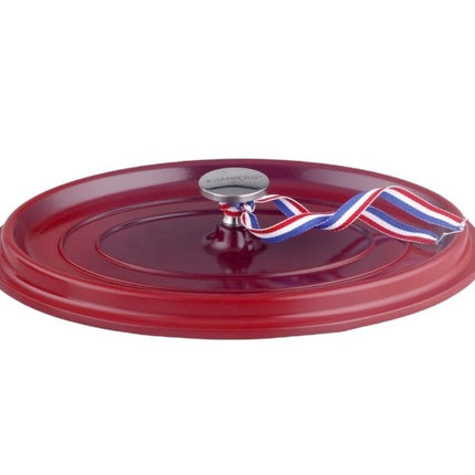 Ovale braadpan – Cocotte Ø 26 cm Rond Rood Gevlamd