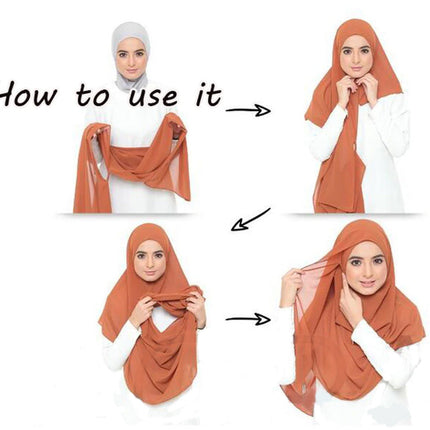 Instant double loop chiffon hijab
