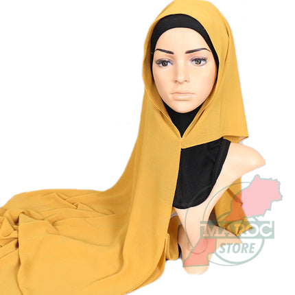 Instant double loop chiffon hijab
