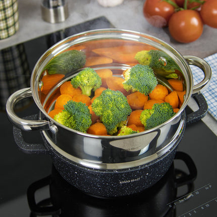 Dampfgareinsatz - Gemüsedämpfer - Fleischdämpfer - Ø18 x 8.5 cm