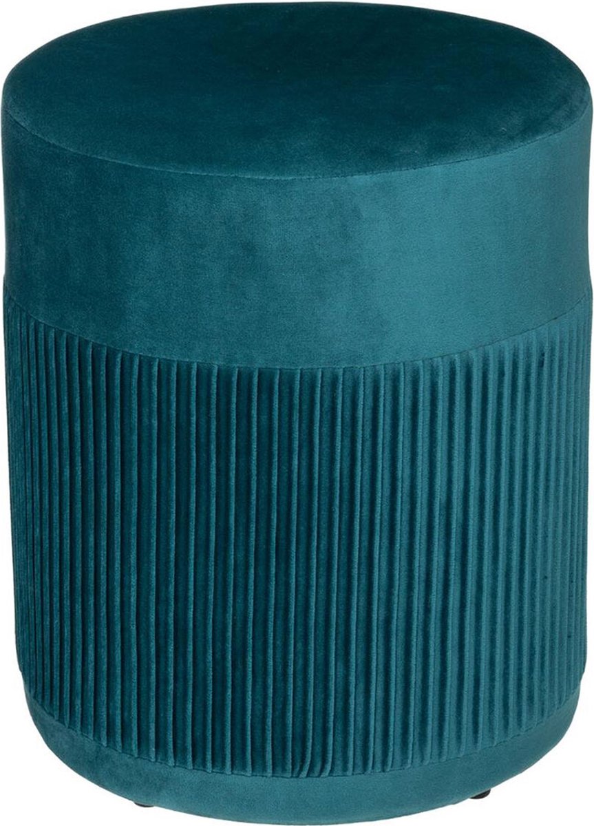 Pouf en velours Ø 31 cm Jacqueline Orange