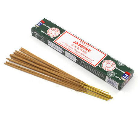 Satya Jasmine wierookstokjes – handgerolde wierook met jasmijngeur, 15 g