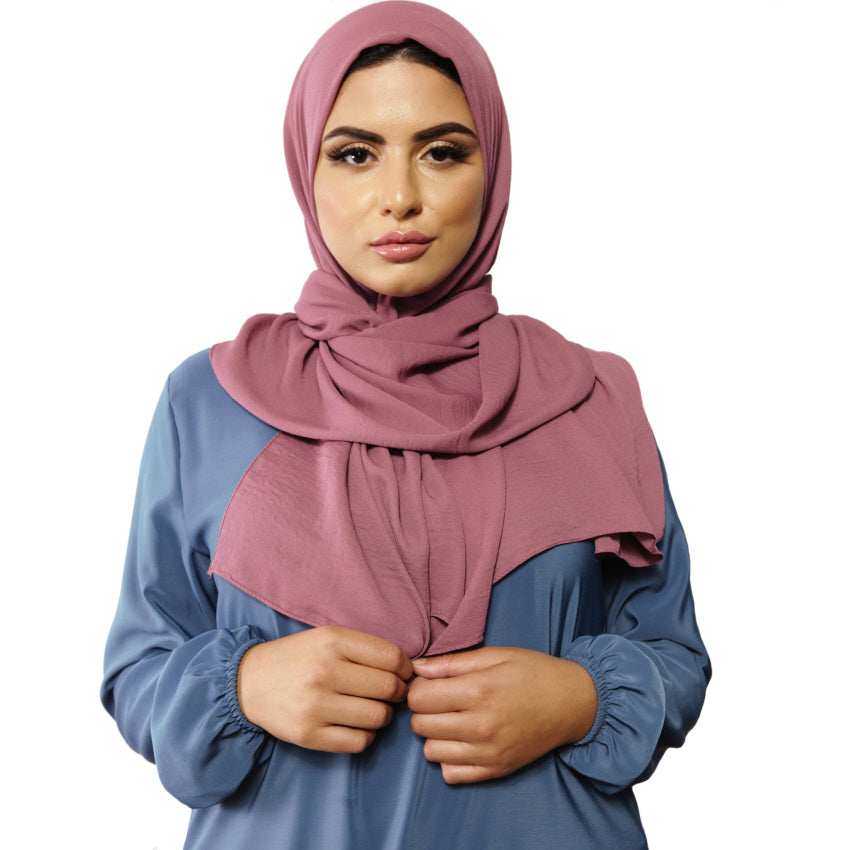 Premium Jazz hijab – luchtige sjaal met lichte stretch en ribbels, 180 x 70 cm – foto 3