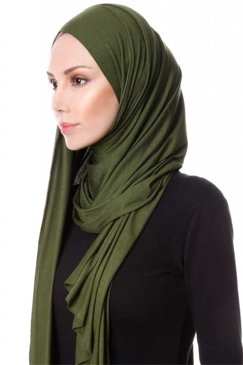 Stretch jersey scarf