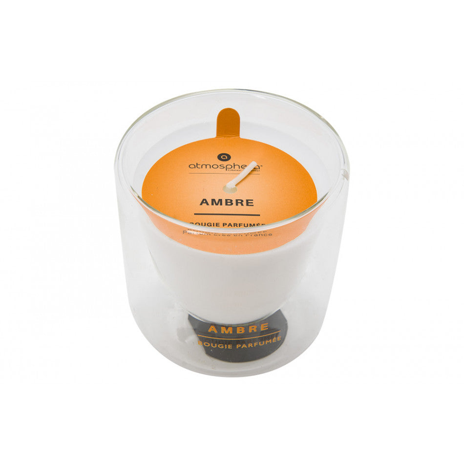 Bougie en pot Ambre Ilan, 130 g, D8xH8,5 cm