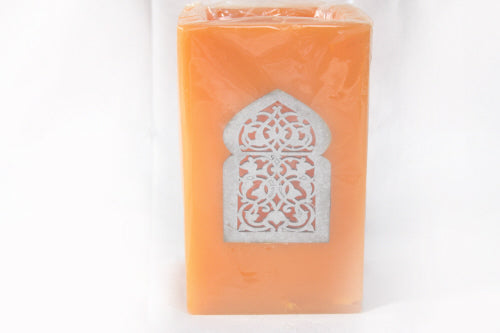 Tea light holder window orange
