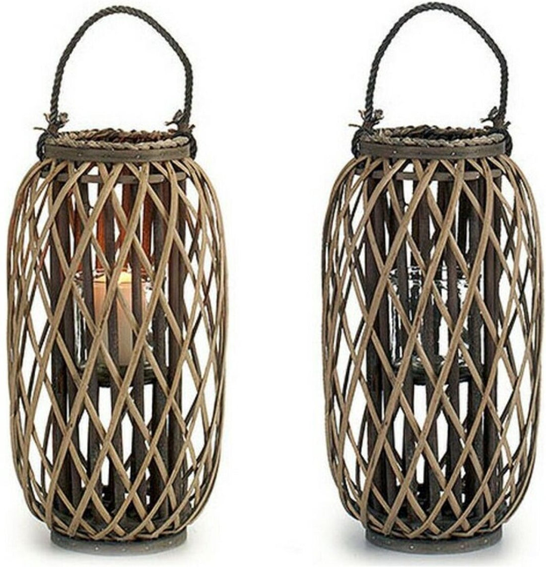 Woven candle holder Natural