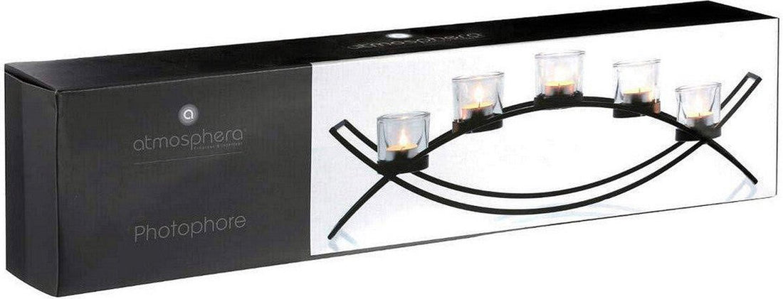 Photophore Atmosphera Tealight Métal (55 x 13,5 x 9 cm)