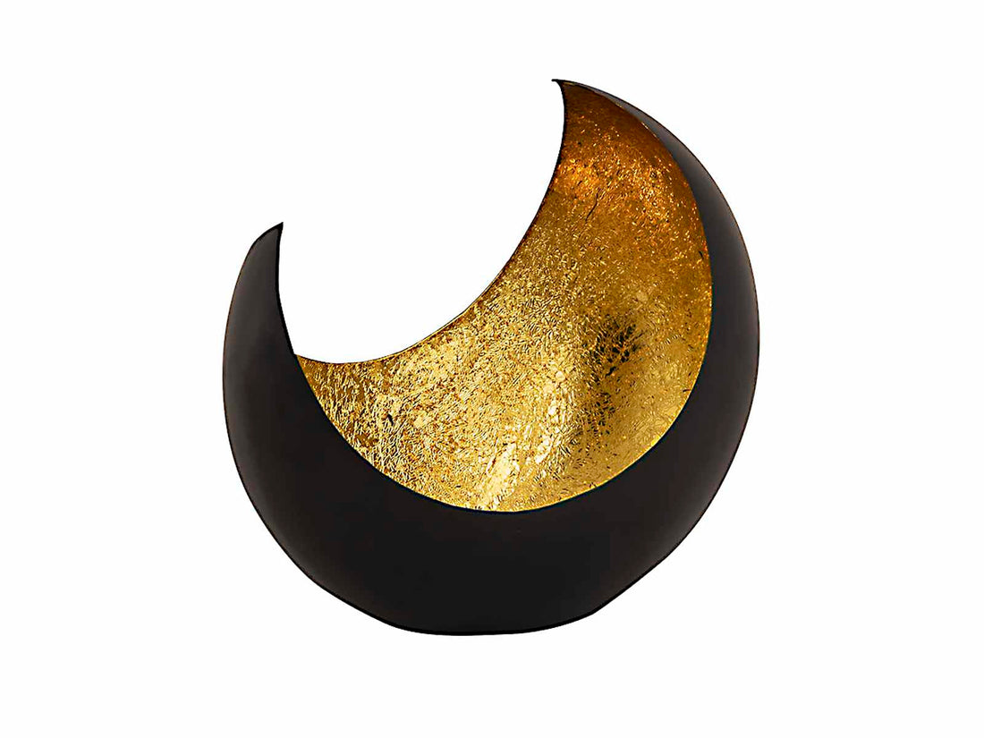 Bougeoir photophore chandelier en forme de croissant de lune
