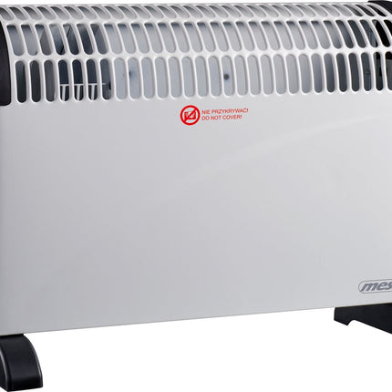 Mesko Elektrische Konvektorheizung - 3 Heizstufen - 2000W - Bis zu 20m² - Weiß - Einstellbarer Thermostat