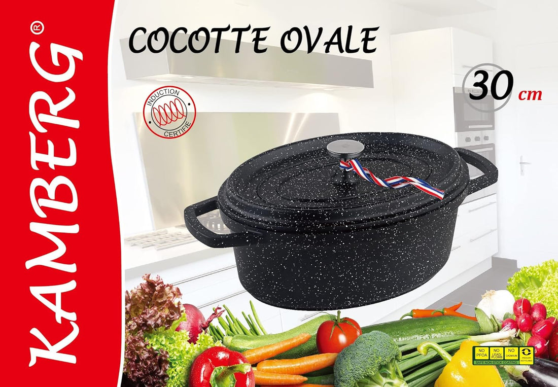 Kamberg - Frying pan Ø 26 cm oval - cast aluminum - PFOA-free