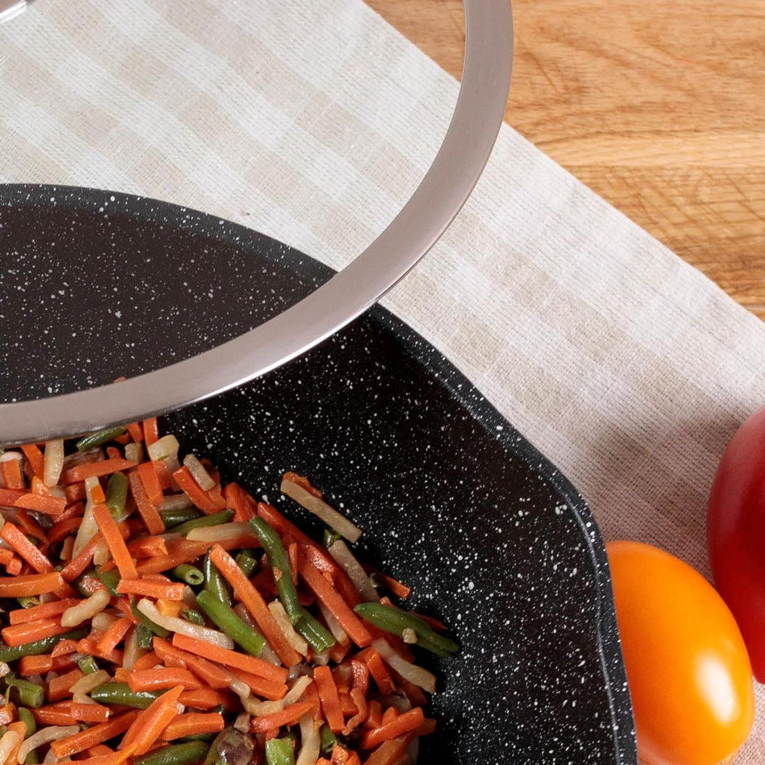 Wok Kamberg 28 cm - Poignée amovible