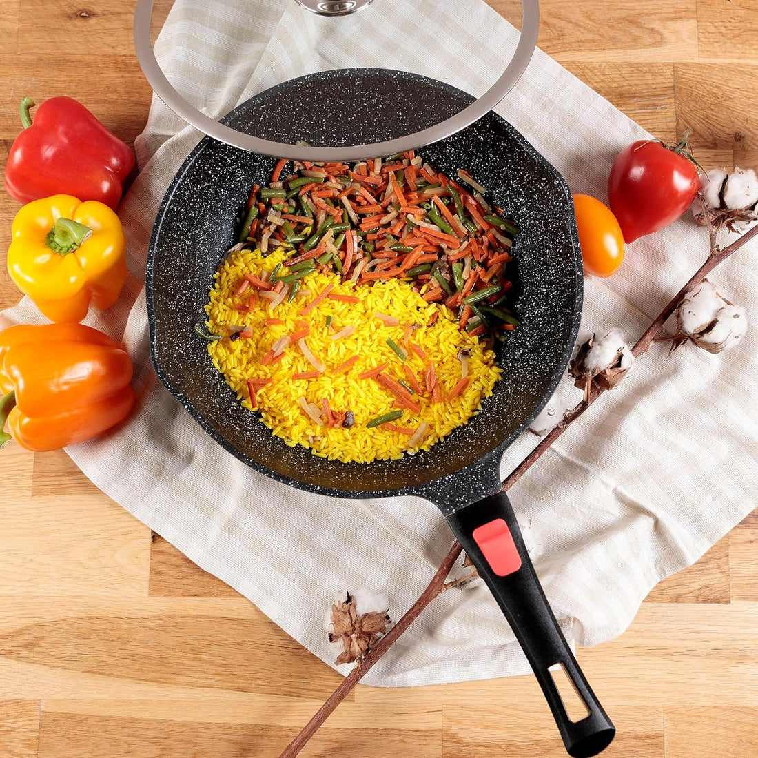 Wok Kamberg 28 cm - Poignée amovible