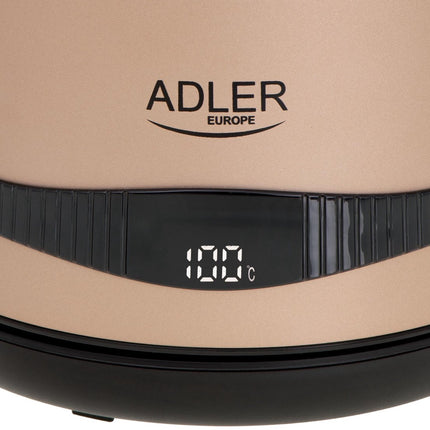 Goldener Wasserkocher - 1,7L mit LCD-Display und Temperaturregelung