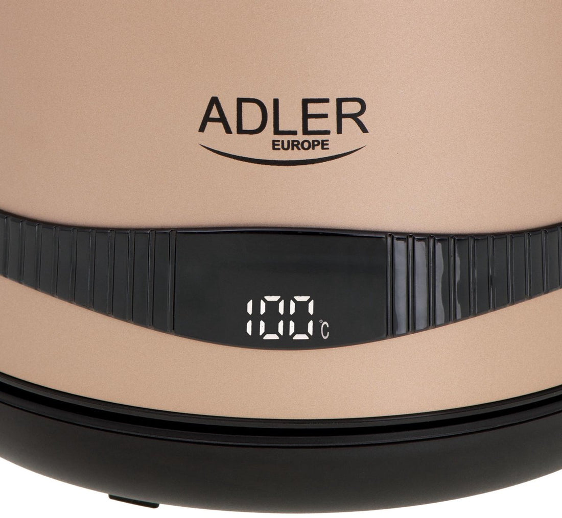 Bouilloire dorée - 1,7L avec écran LCD et contrôle de la température