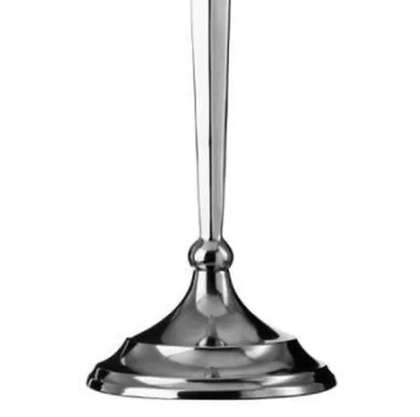 Bougeoir en métal argenté de 45 cm de hauteur