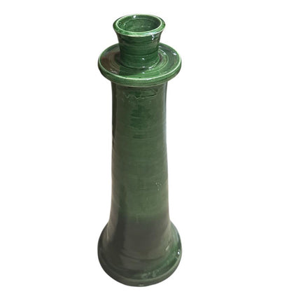 Marokkaanse Kandelaar Groen Geglazuurd – Handgemaakt Aardewerk (23/28/32 cm)