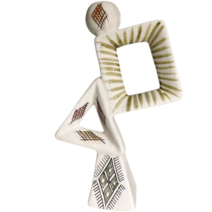 Handgemachte marokkanische Vase/Kerzenhalter mit abstraktem geometrischem Design